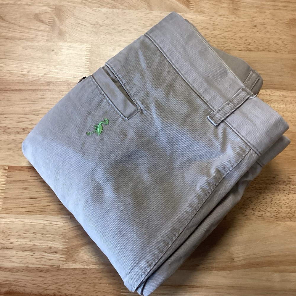 Men's Taylor Byrd Big & Tall Cotton Flat Front‎ Chino Shorts Khaki 52